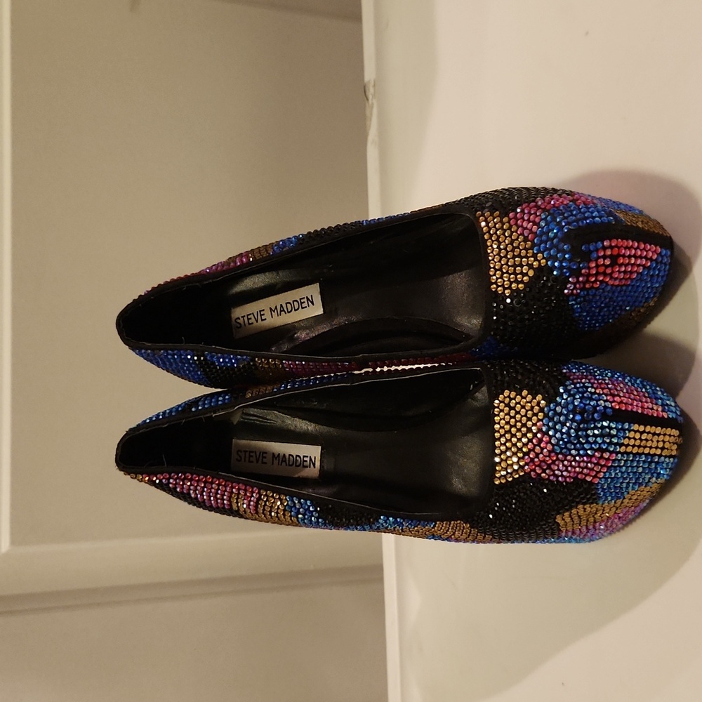 Steve Madden Women's Dyvinal Multi - Colored Rhinstone Stilleto Heels